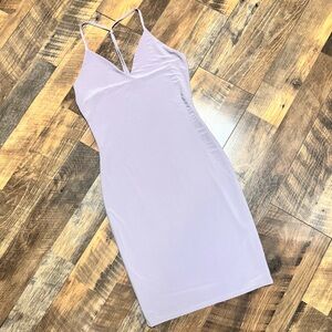 Elegant Lavender Spaghetti Strap Dress